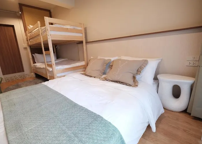 公寓 The Shantipan Lotus - Cozy 2br Family 400m From Bts Station 曼谷