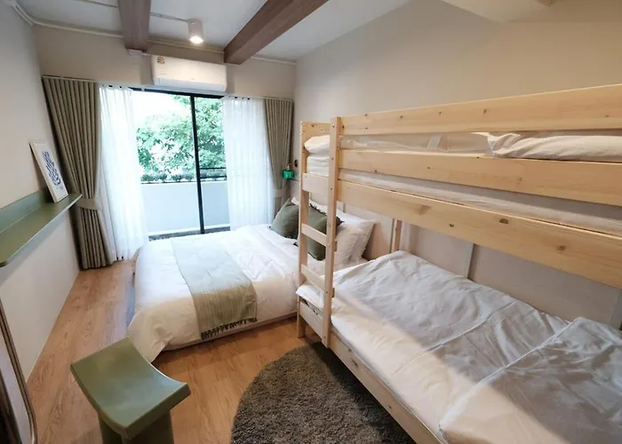 公寓 The Shantipan Lotus - Cozy 2br Family 400m From Bts Station