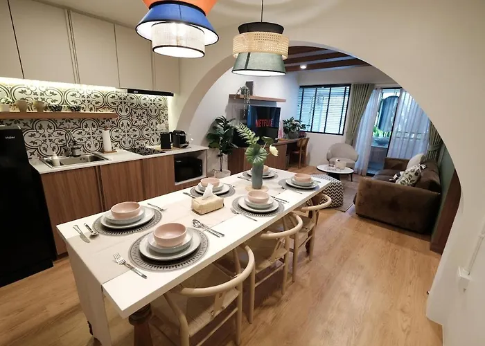 公寓 The Shantipan Lotus - Cozy 2br Family 400m From Bts Station